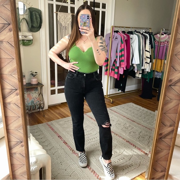 Abercrombie & Fitch Curve Love Distressed Jeans black - Picture 6 of 9